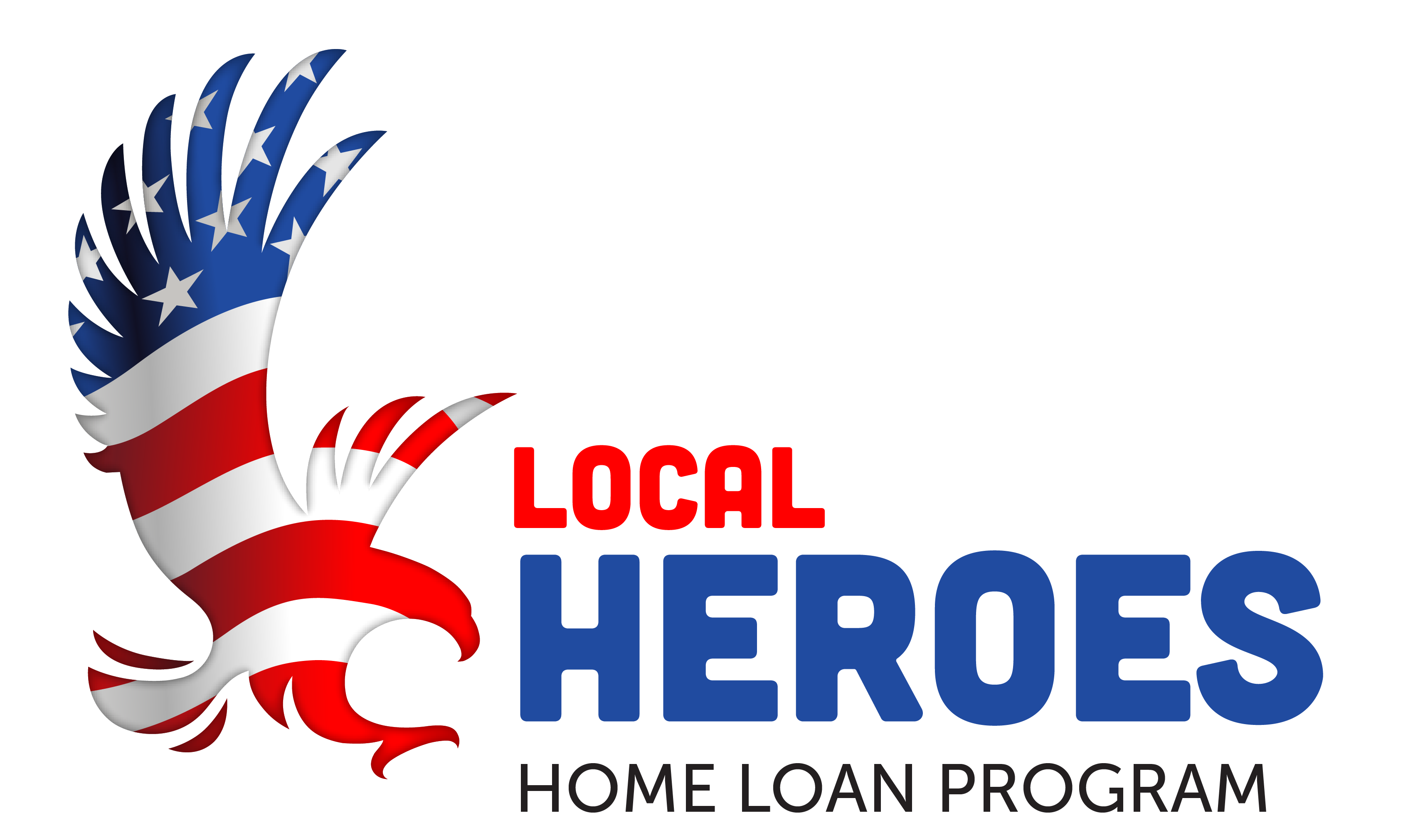 Local Heroes Home Loan Program featuring Americana Eagle Logo
